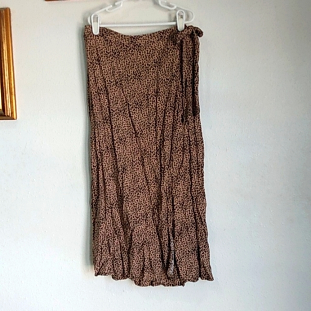 Leopard wrap skirt
